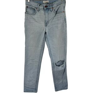 Madewell Mid-Rise Classic Straight Light Blue Wash Denim Women’s Jeans Size 28T